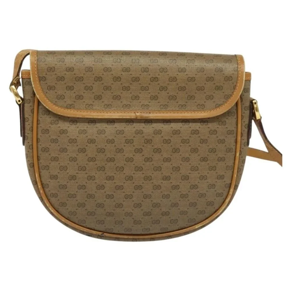 Authentic GUCCI Micro GG Supreme Shoulder Bag PVC Beige Gold 001 58 0930 - Picture 10 of 16